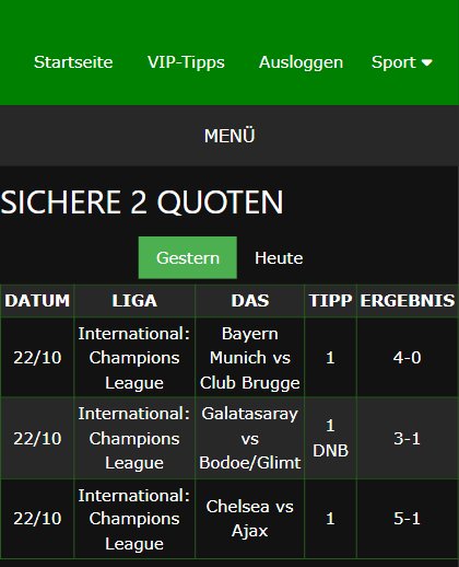 gewonnene Wettscheine